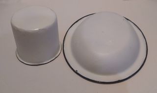 Antiguo lavabo de 4 piezas esmaltado