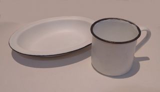 Antiguo lavabo de 4 piezas esmaltado