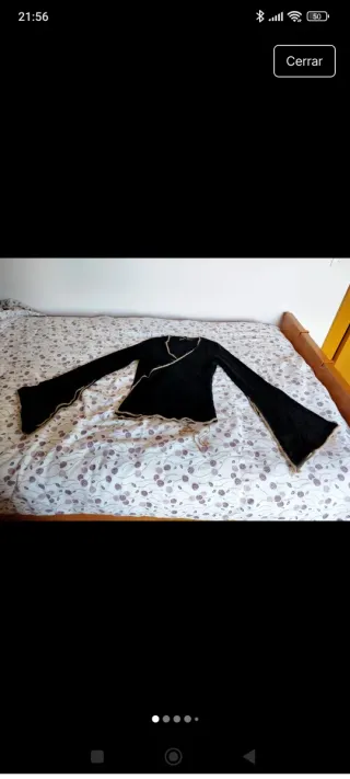 Chaqueta cruzada manga acampanada