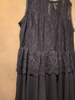 Abito donna blu pizzo