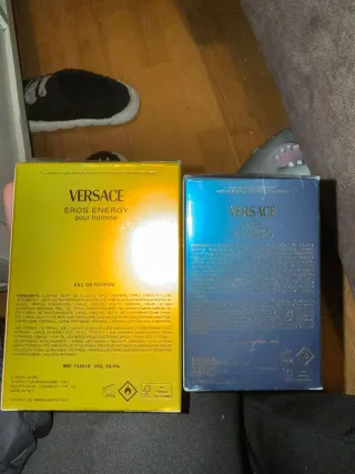 2 Perfumes Versace Eros (Azul y Amarillo)