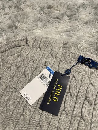 Jersey Polo Ralph Lauren Gris Cable Knit