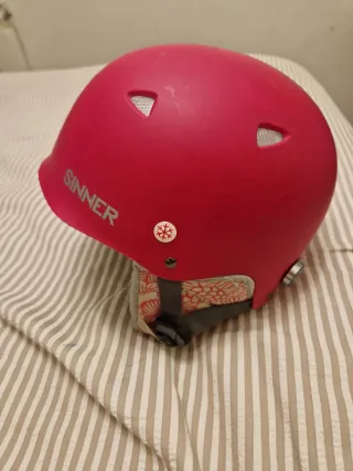 Casco Sinner rosa niña 4 años 52 cm