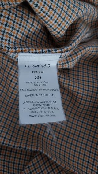 Camisa El Ganso Talla 39
