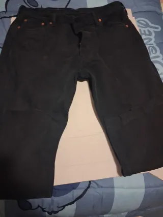 Jeans Levi's 54 uomo neri con bottoni con macchia