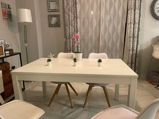 Mesa Comedor Extensible Blanca