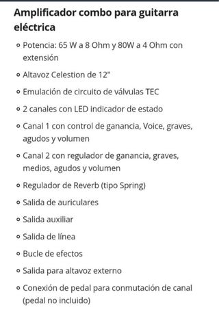 Amplificador Harley Benton HB80R Negro