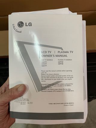 TV LG 37 con disco memoria integrado