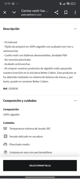 Camisa Pedro del Hierro Blanca