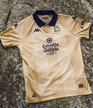 Camiseta Kappa Deportivo Aniversario Dorada