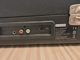 Tocadiscos Sunstech Maleta Negro/Rojo