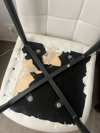 Juego de 4 sillas blancas comedor