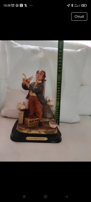 Statuetta Poly Collection Uomo con Piccioni