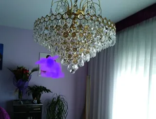 Elegante lámpara de cristal Swarovski