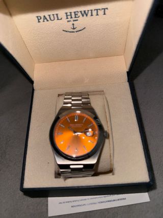Reloj Paul Hewitt Naranja/Plata Nuevo