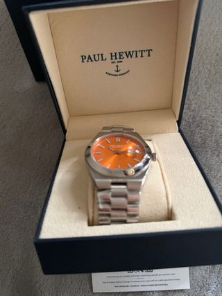 Reloj Paul Hewitt Naranja/Plata Nuevo