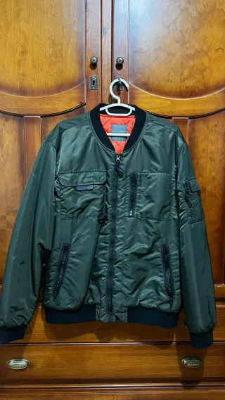 Chaqueta Bomber Primark Verde Talla M