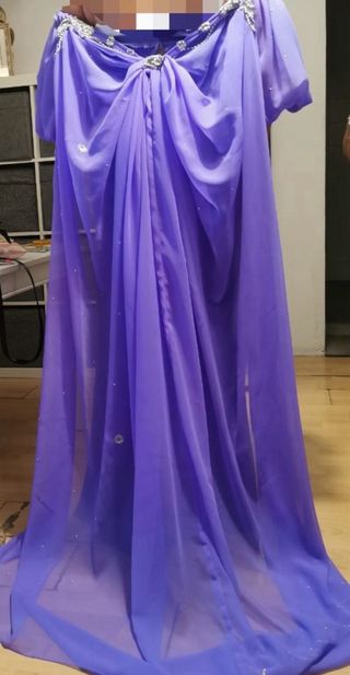 Vestido de boda gitana morado