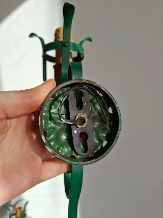 Coppia applique vintage ferro battuto