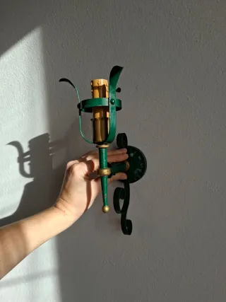 Coppia applique vintage ferro battuto