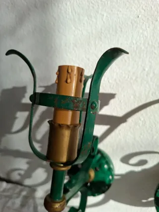 Coppia applique vintage ferro battuto