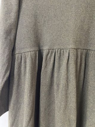 Vestido verde caqui canalé Lefties – talla XL