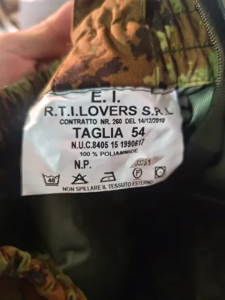 Pantaloni Militari Gore-Tex Esercito Italiano 54XL