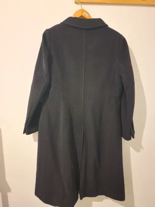 Abrigo de paño clásico azul oscuro