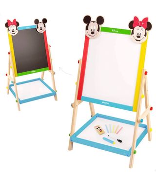 Pizarra Infantil Mickey y Minnie Madera