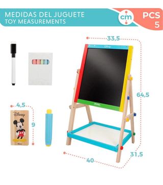 Pizarra Infantil Mickey y Minnie Madera