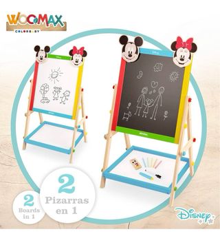 Pizarra Infantil Mickey y Minnie Madera