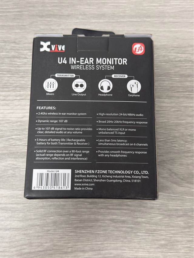 XVIVE U4 Sistema In Ear Monitor Inalámbrico