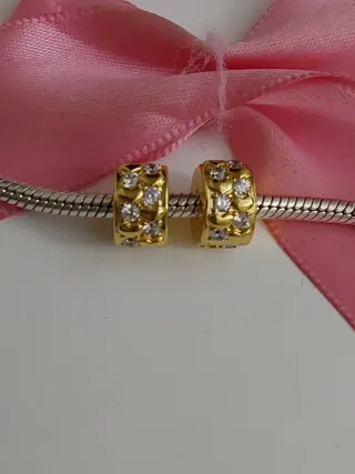 Charms Clips Plata S925 Corazones y Circonitas