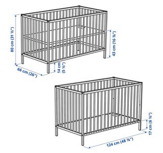 Cuna + Colchón. Cuna IKEA Sniglar 120x60