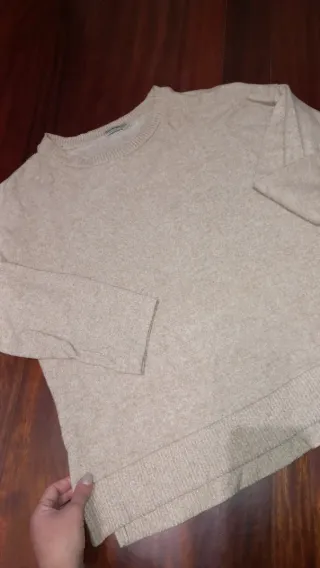 Jersey beige suave oversice