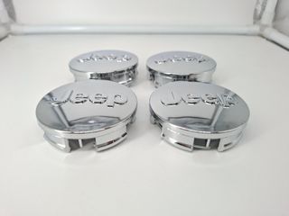4 Coprimozzi Jeep 62mm Nuovi Cromati