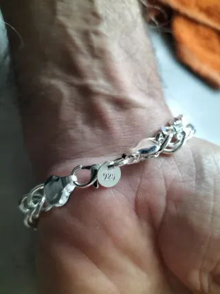 Pulsera de plata estilo cubano