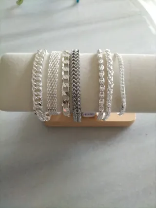Pulsera de plata estilo cubano