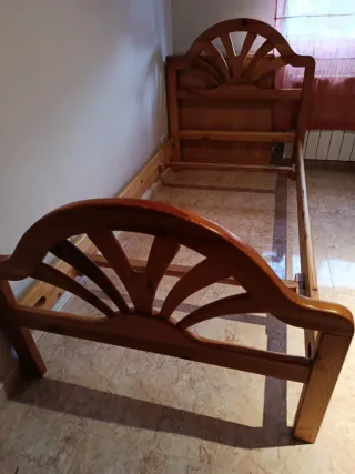 Estructura cama madera con cabecero