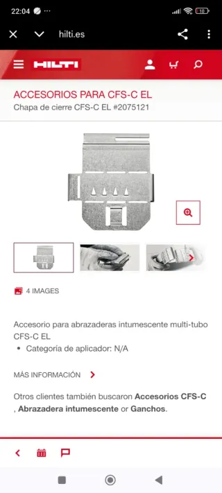 Accesorio abrazaderas intumescentes multi-tubo