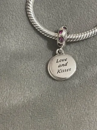 Charm colgante Mickey Minnie Corazón Rojo