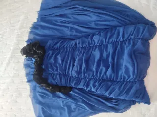 Vestido fiesta azul y negro Talla S