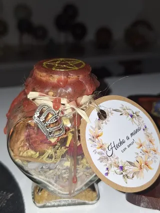 Frasco Artesanal Corazón con Pentagrama