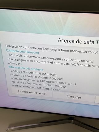 Televisor Samsung 55” UE55MU8005 - Como Nuevo