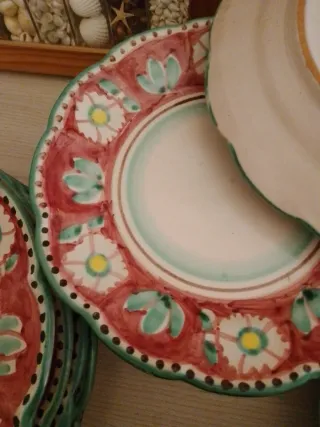 Lotto CAS 3 piatti Vietri motivo floreale Margheri