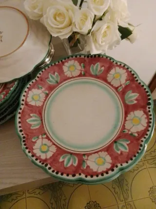 Lotto CAS 3 piatti Vietri motivo floreale Margheri