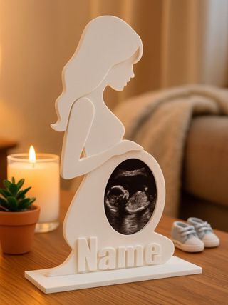 Porta-retrato grávida silhueta