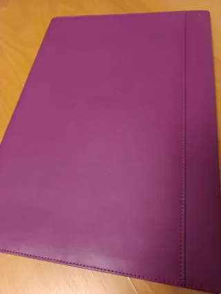 Preciosa carpeta piel Salvador Bachiller Morada