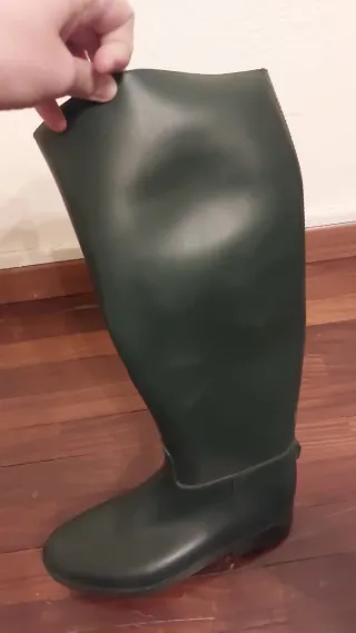 Stivali donna in gomma verde