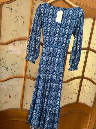 Vestido Springfield Azul Estampado5